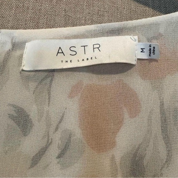 ASTR Floral Puff Sleeve Midi Dress | Pockets | Square Neck | M - Picture 5 of 9